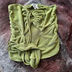 Princess Polly Green Ruched Swimsuit
